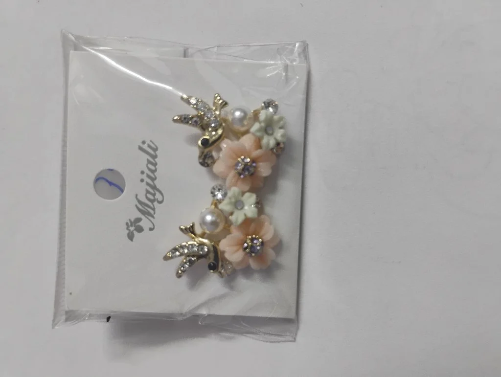 Majiali Floral Bird Pearl Rhinestone Ear Cuffs