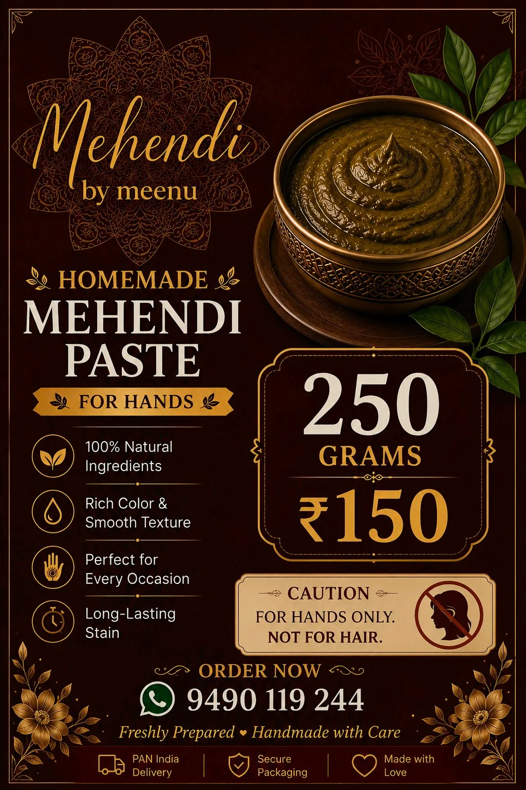 Mehendi Paste For Hand