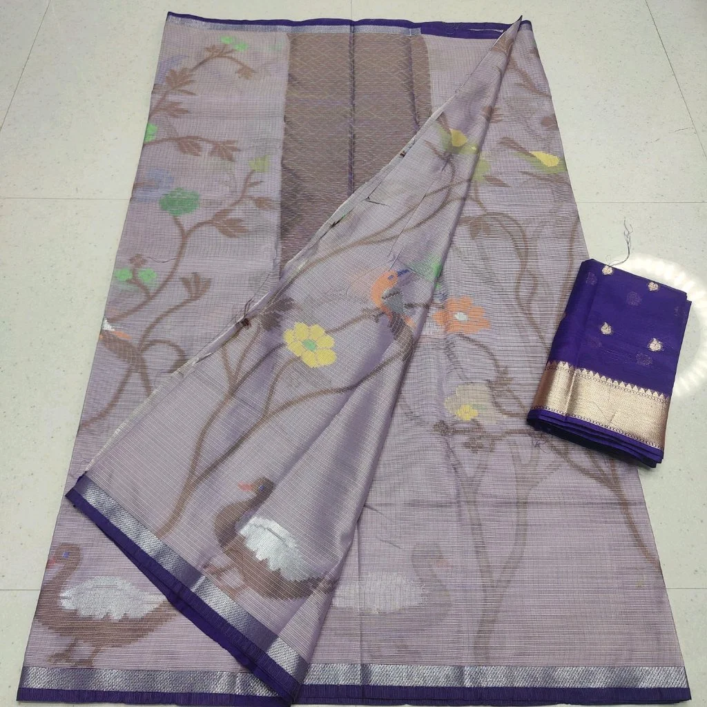 Kota Doria Soft Silk Saree thumbnail 1