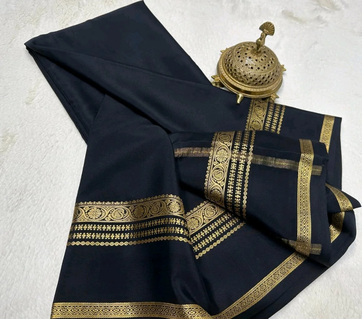 Mysore Silk Saree Collection with Gold Zari Border 5