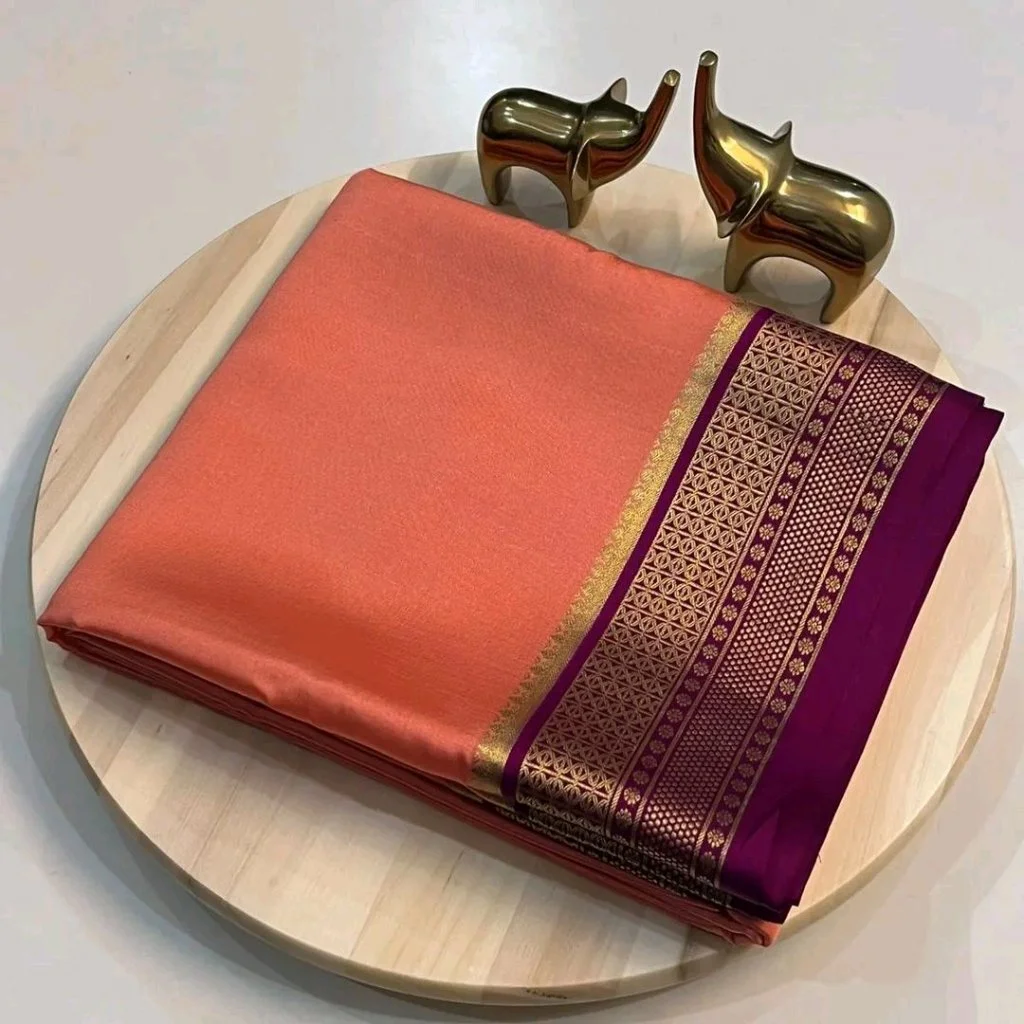 SEMI MYSORE CREPE SAREE 5