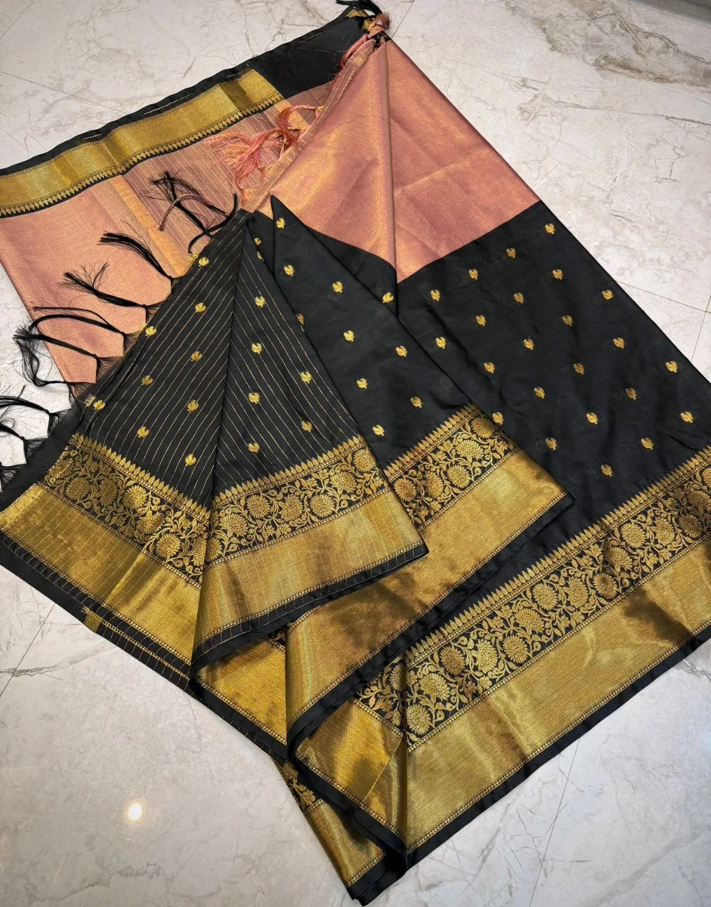 Semi Katan Soft Silk Banarasi Saree thumbnail 5