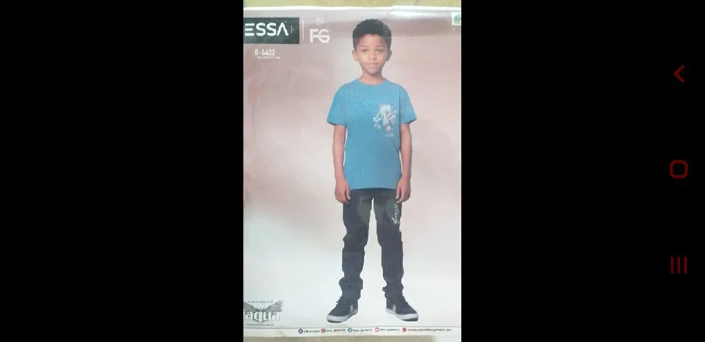 8-10 years Boys ESSA Blue Graphic Print T-shirt and Dark Pants Set