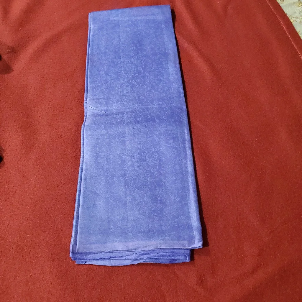 Purple Floral Weave Pure Silk సెల్ఫ్ Design Saree thumbnail 2