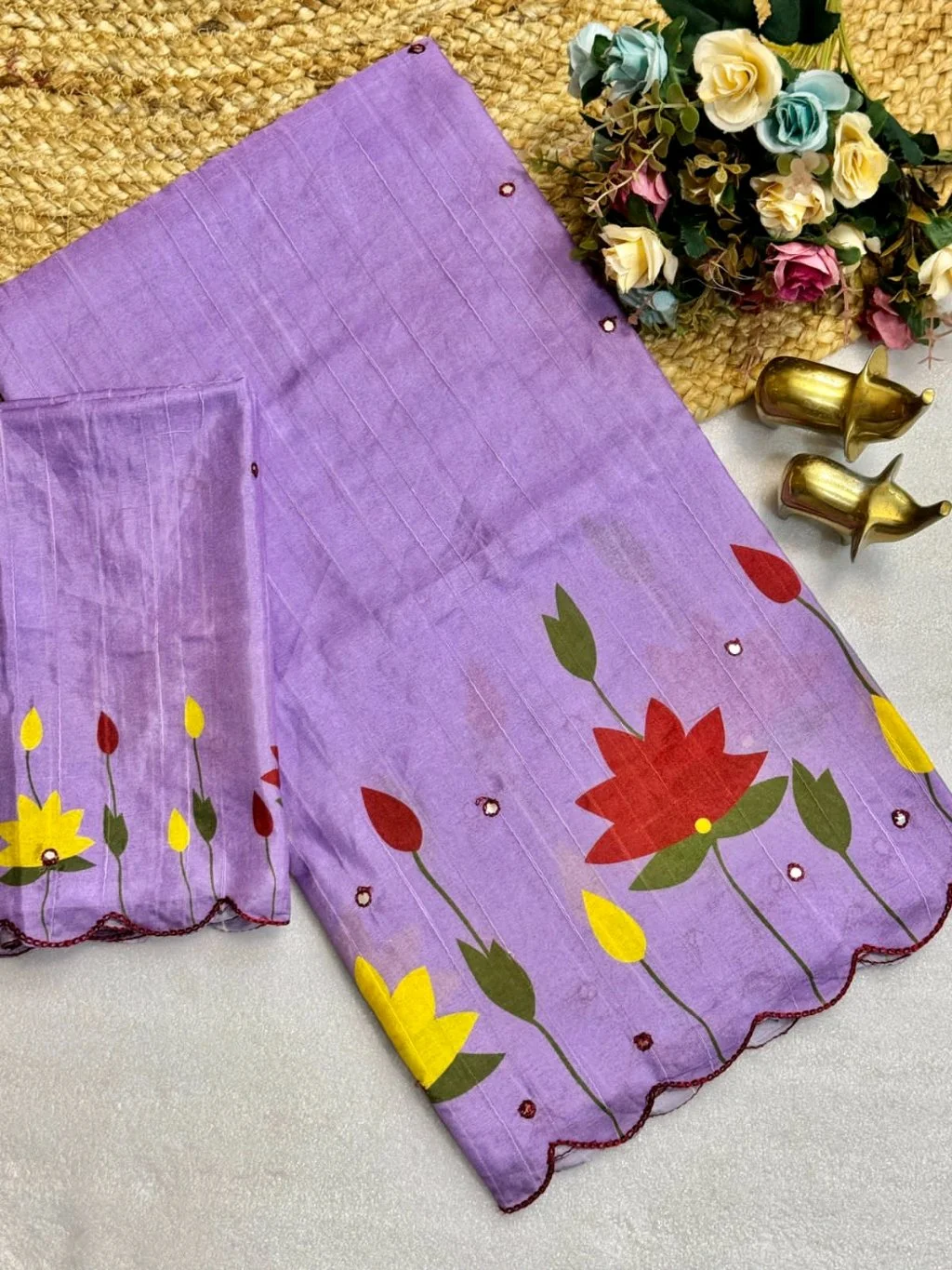 Tussar Silk Saree thumbnail 1