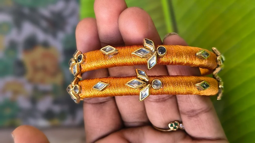 Gold kundan bangles 2