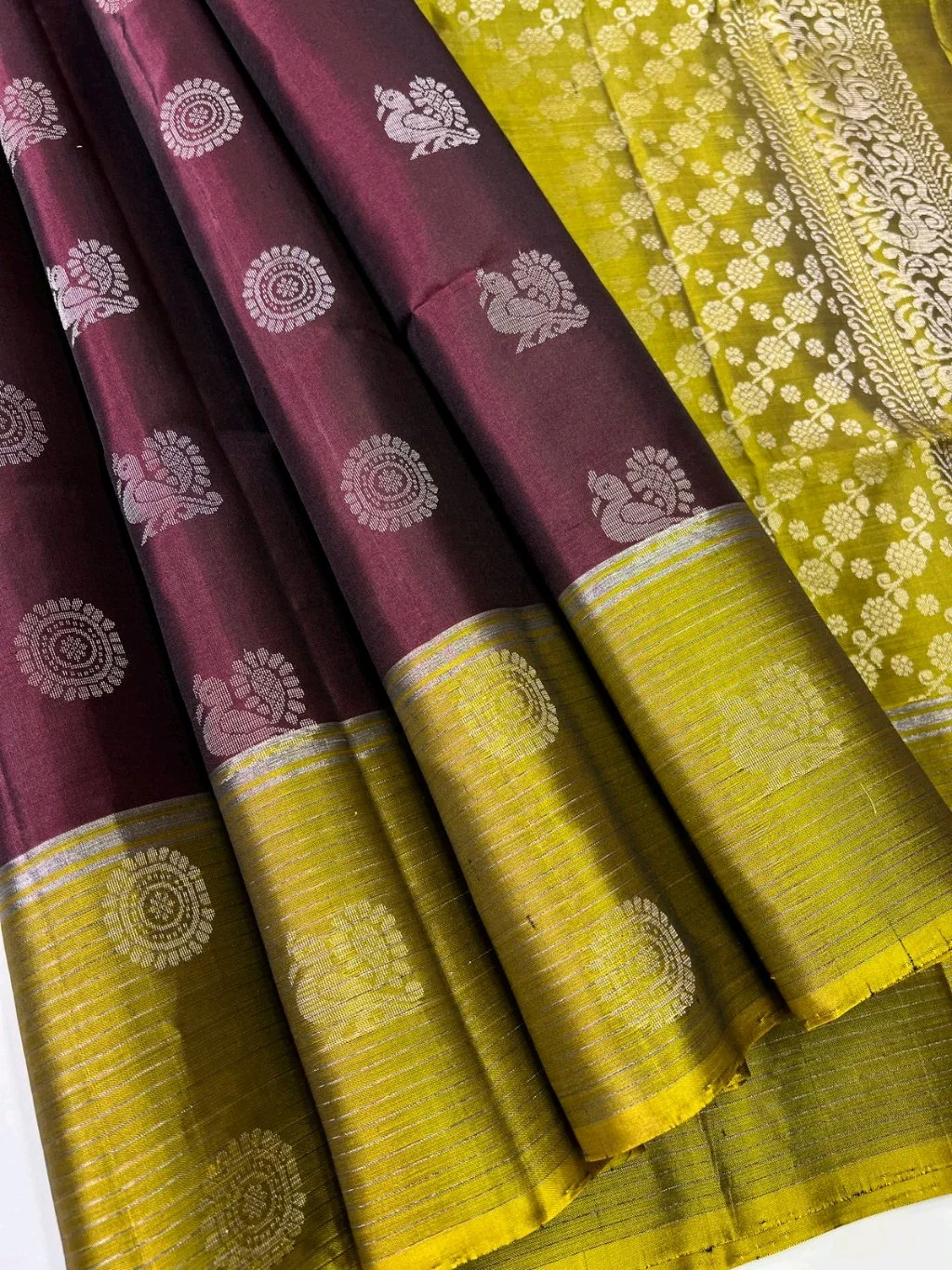 Soft Silk Fancy Butta Design Sarees thumbnail 3