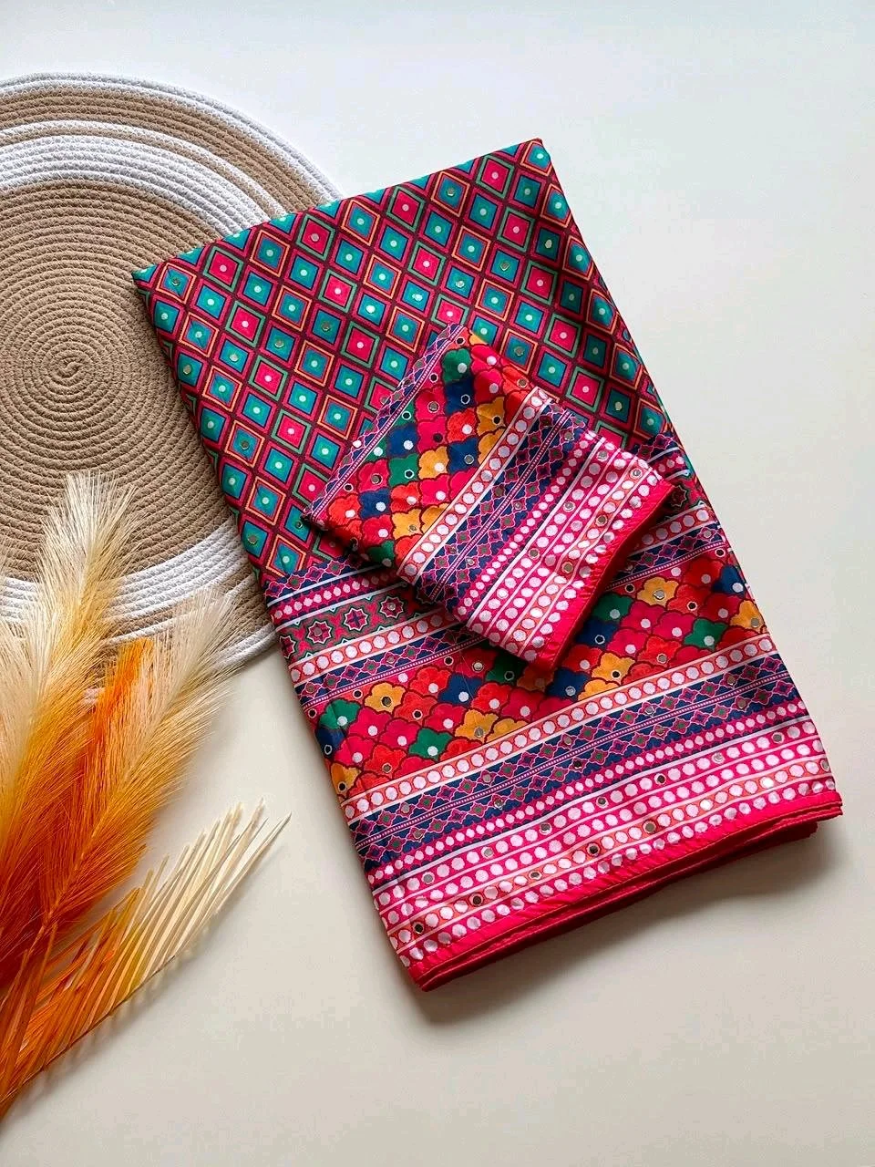 Mirror Patola Saree thumbnail 1