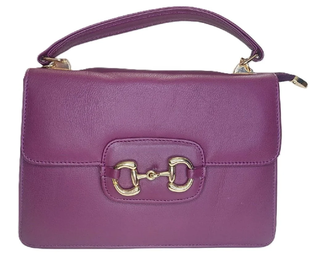 Purple Horse- GENUINE LEATHER Handbag