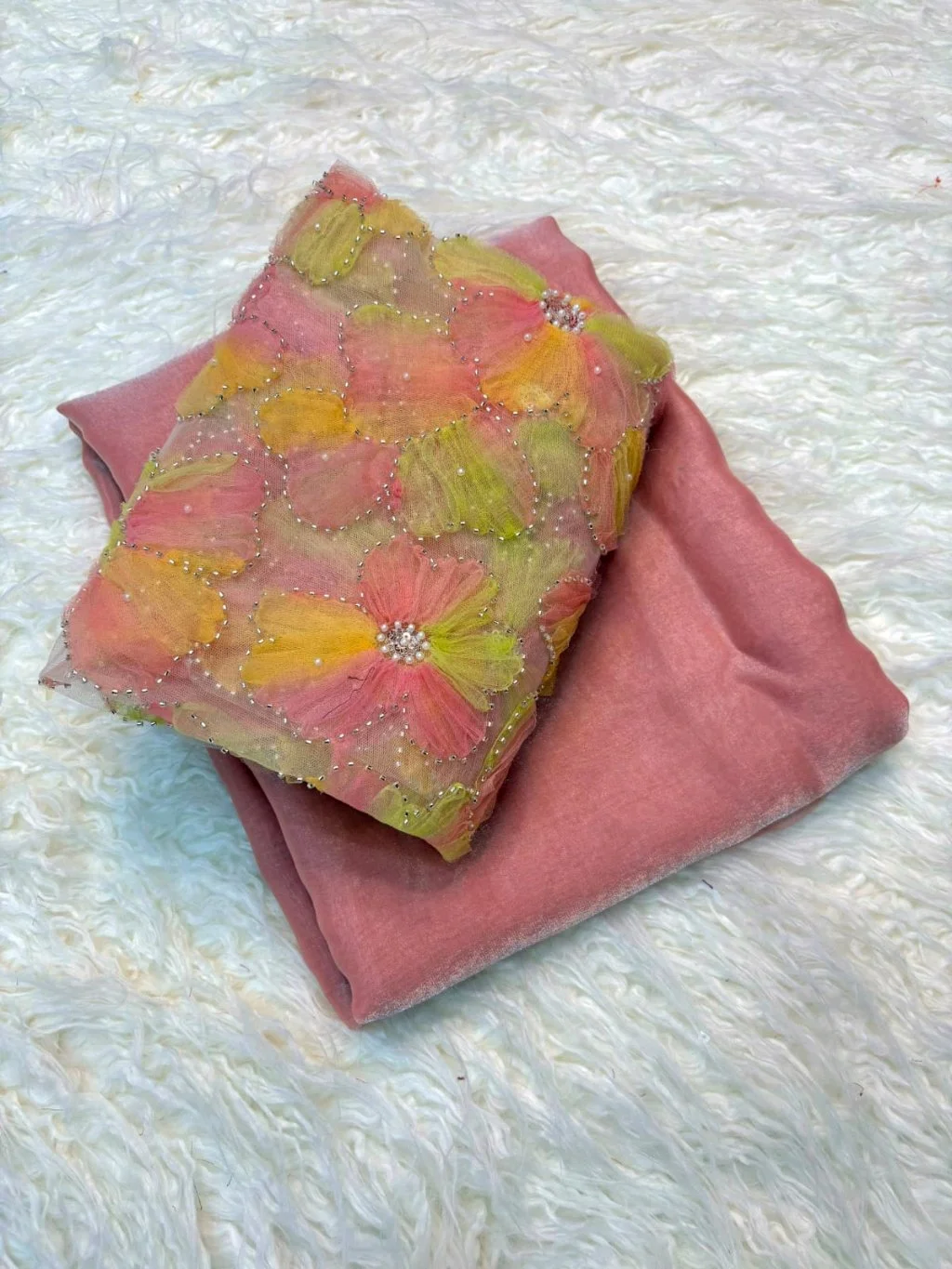 Soft Fancy Satin Silk Saree 1