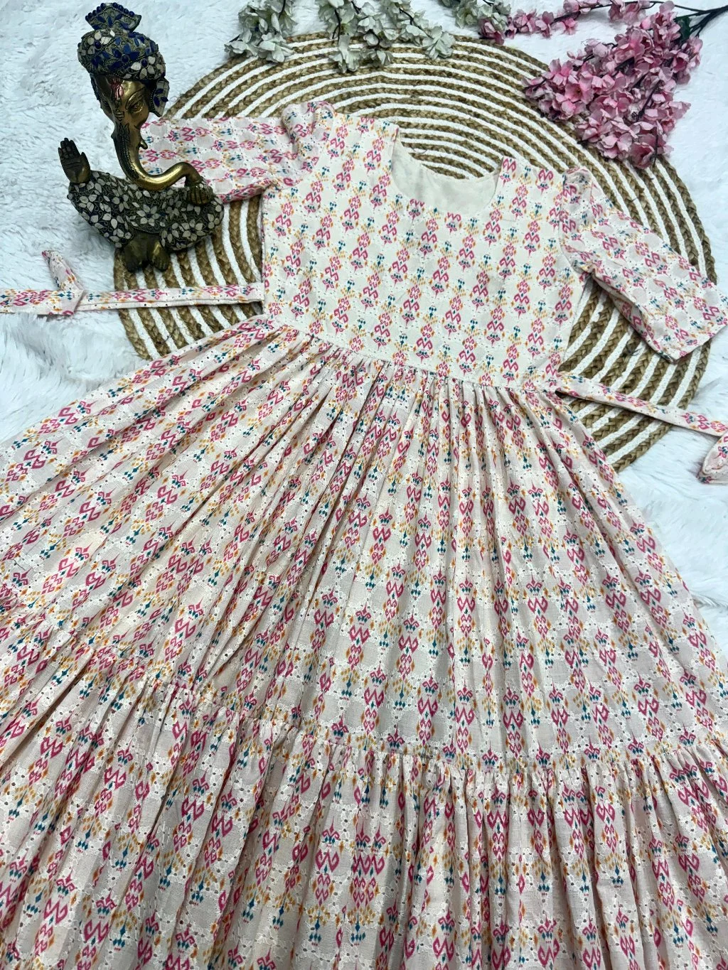 Floral Tiered Maxi Dress with Puff Sleeves 9
