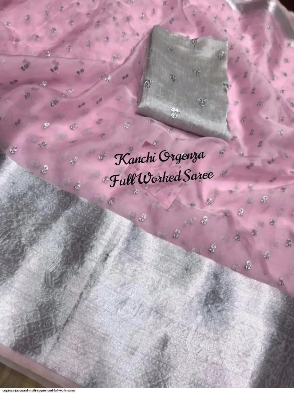 Kanchi Organza Full Worked Saree thumbnail 3