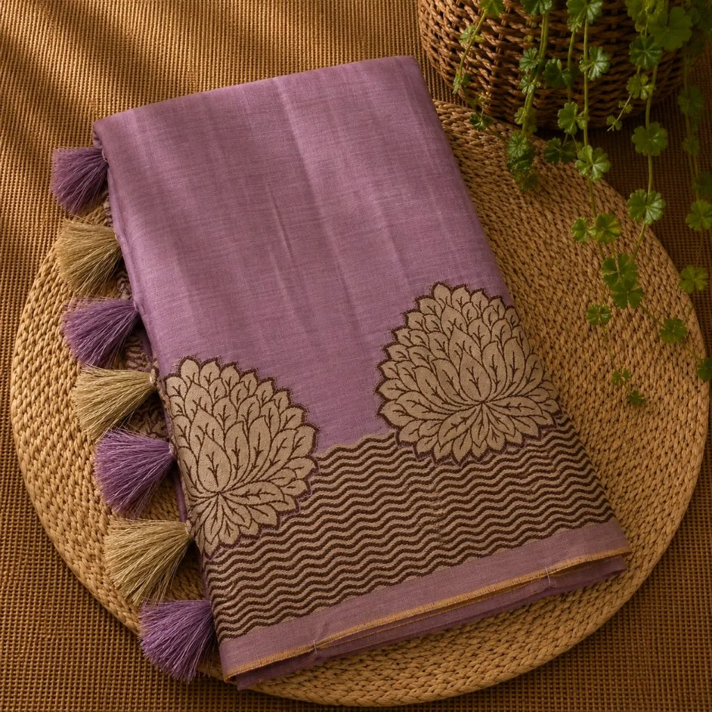Semi Tusser Silk Sarees thumbnail 3