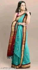 Cotton Silk Gold Boarder Saree 2