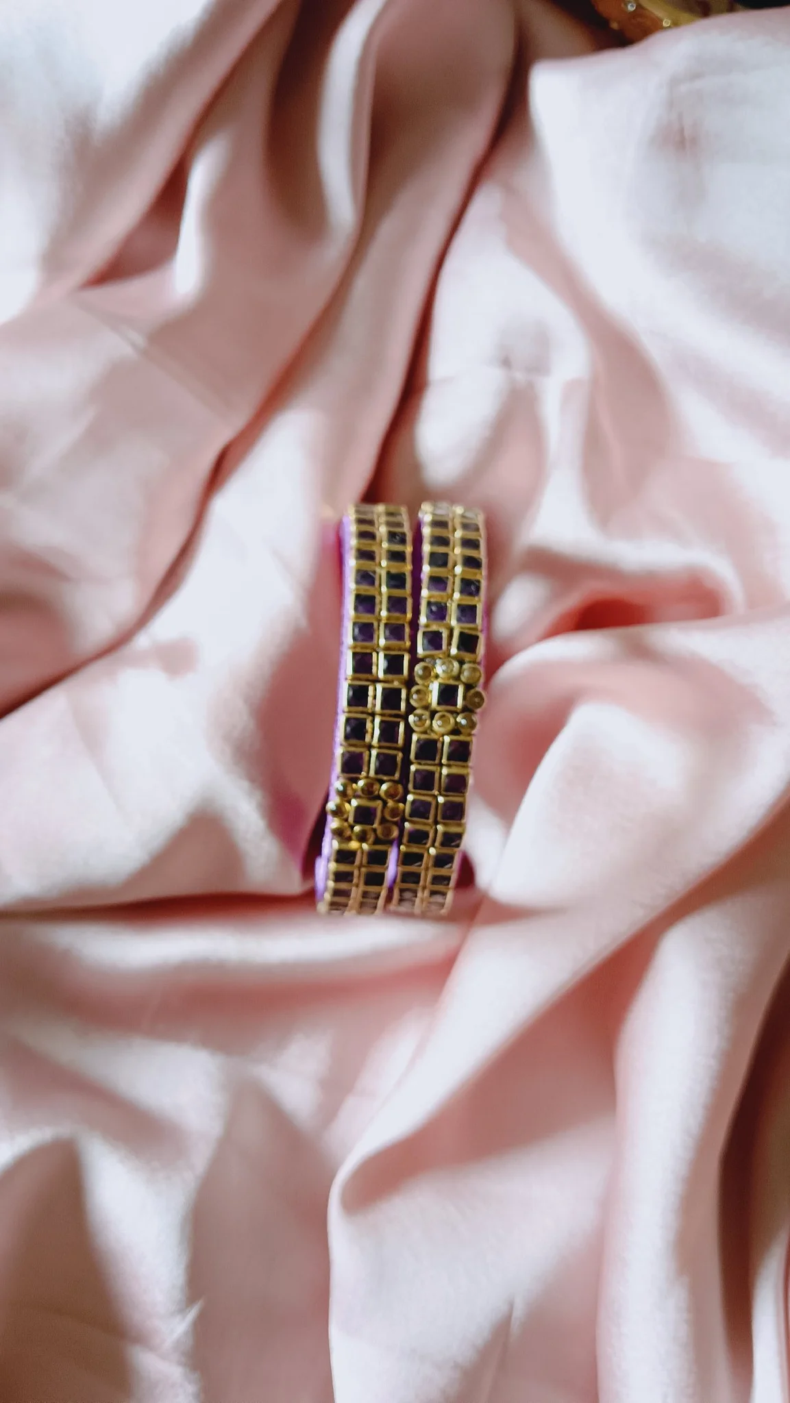 Royal Purple Silk Thread Bangles (Handmade)