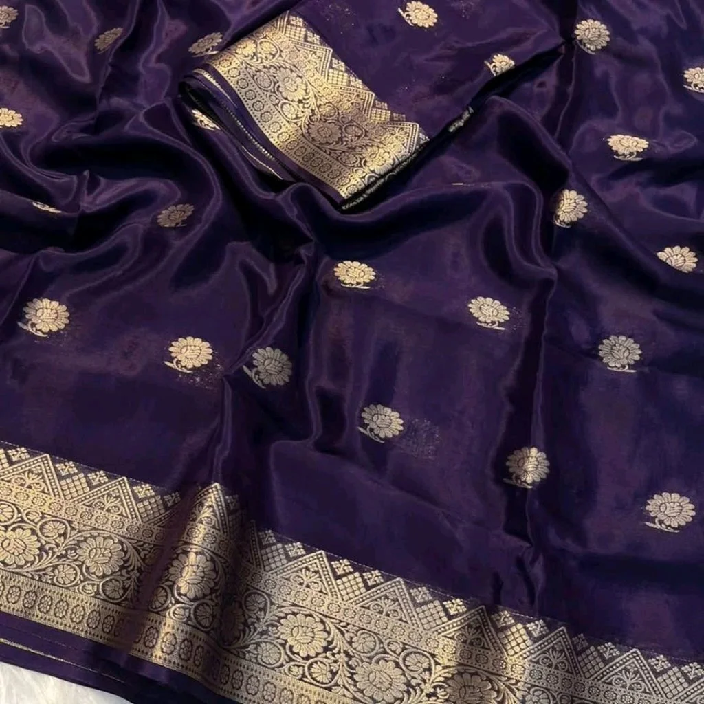 Pure Soft Viscose Crepe Silk Saree 7