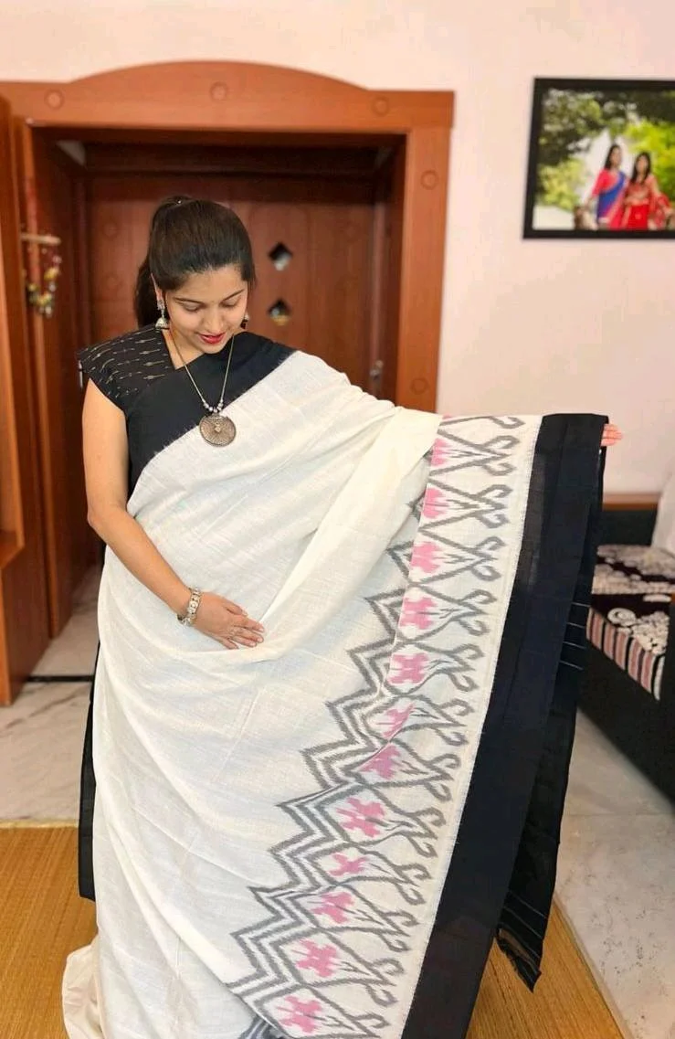Lenin Saree With Ikkat Pattern 5