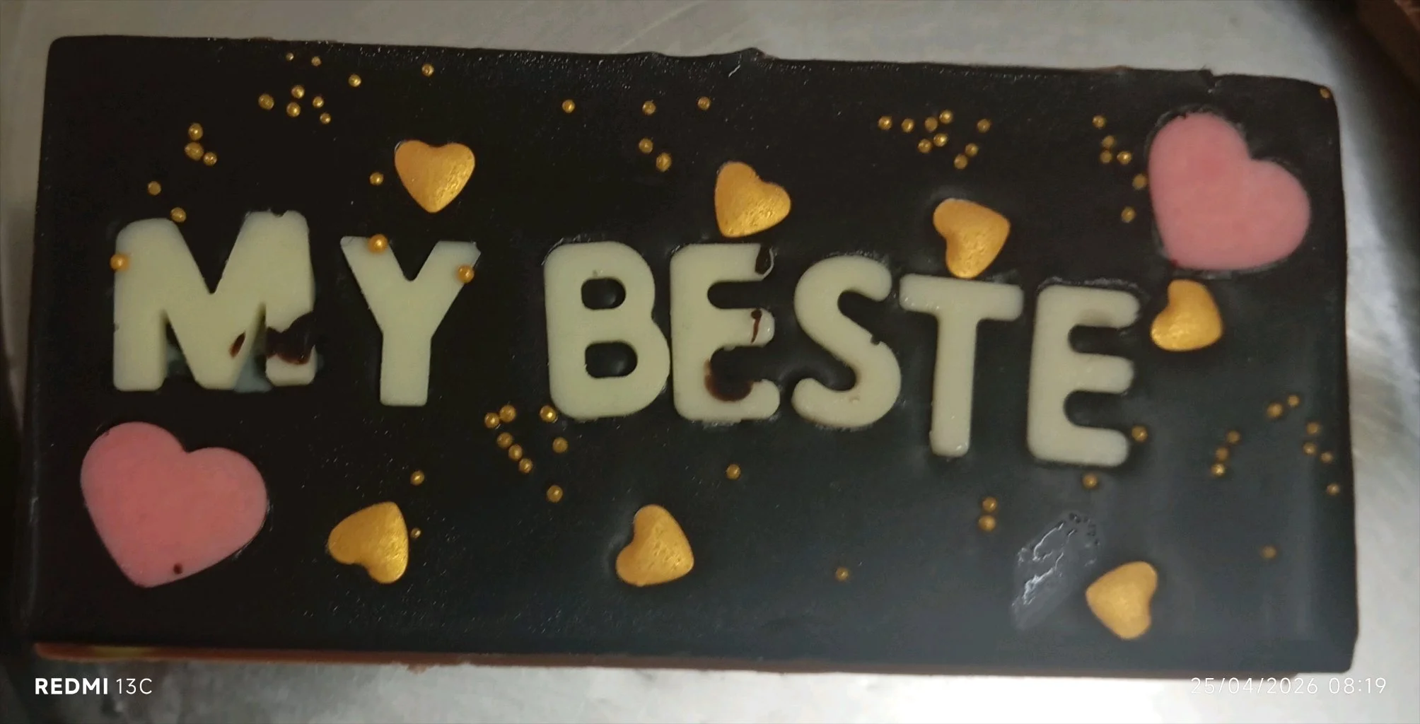 My Beste Dark Chocolate Bar with Hearts