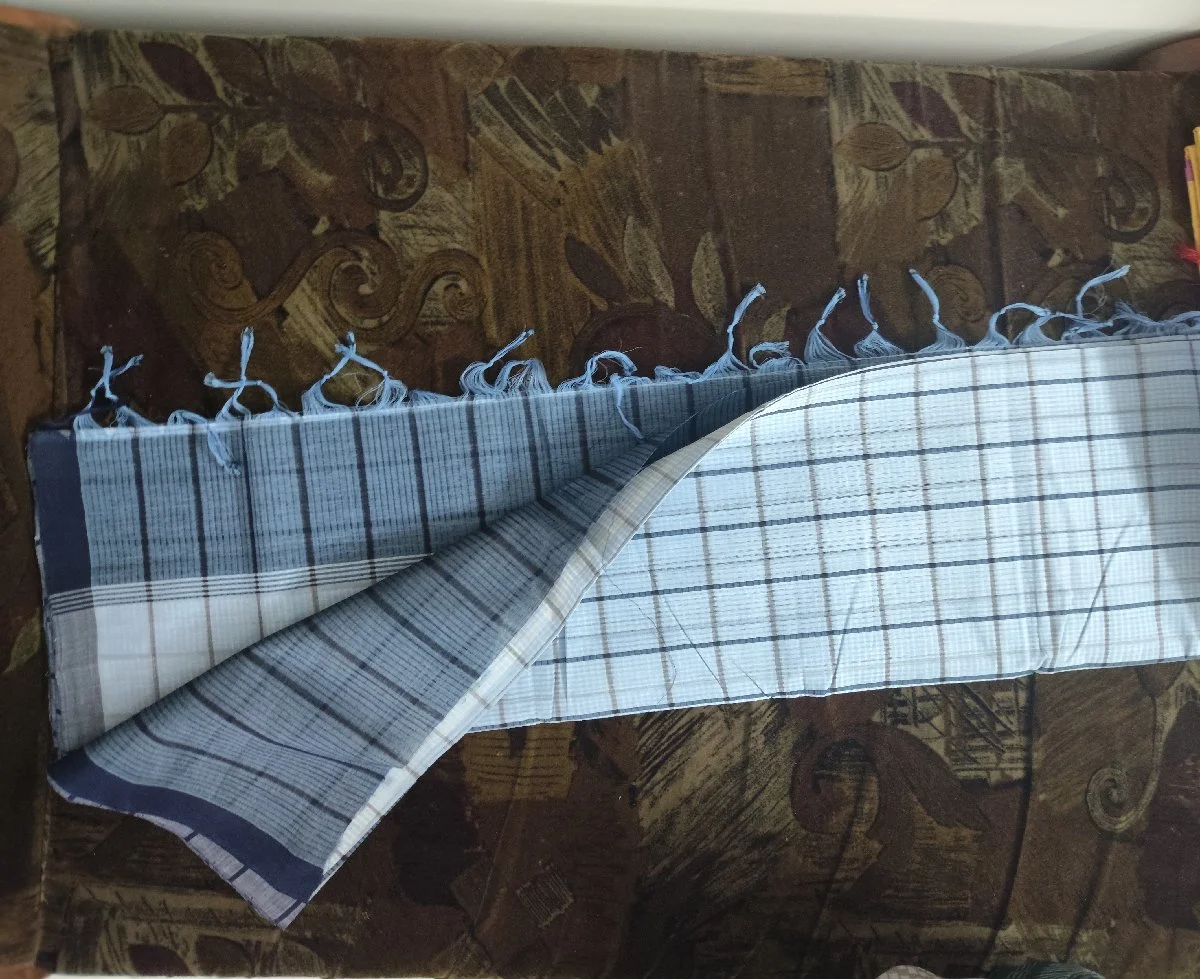 Dark Rani pink with halfwhiteHandloom cottonsaree 4