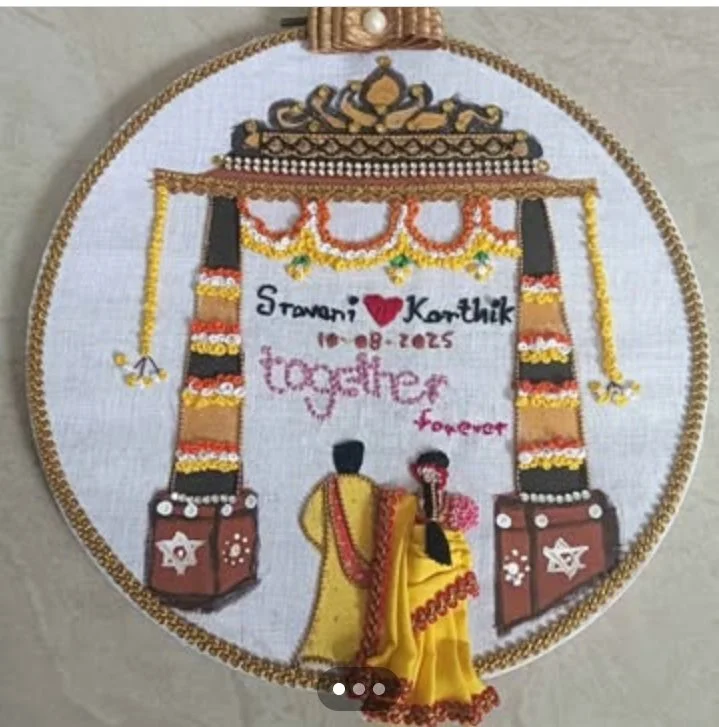 Hoop art decorative wall hanging