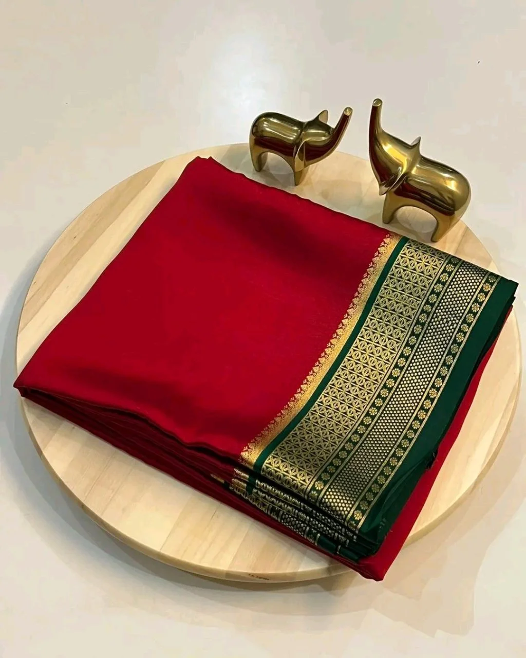 SEMI MYSORE CREPE SAREE 1