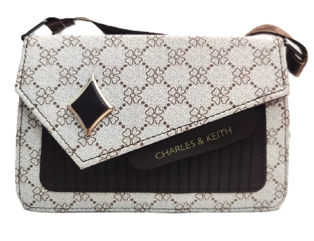 Charles & Keith Patterned Flap Sling Bag