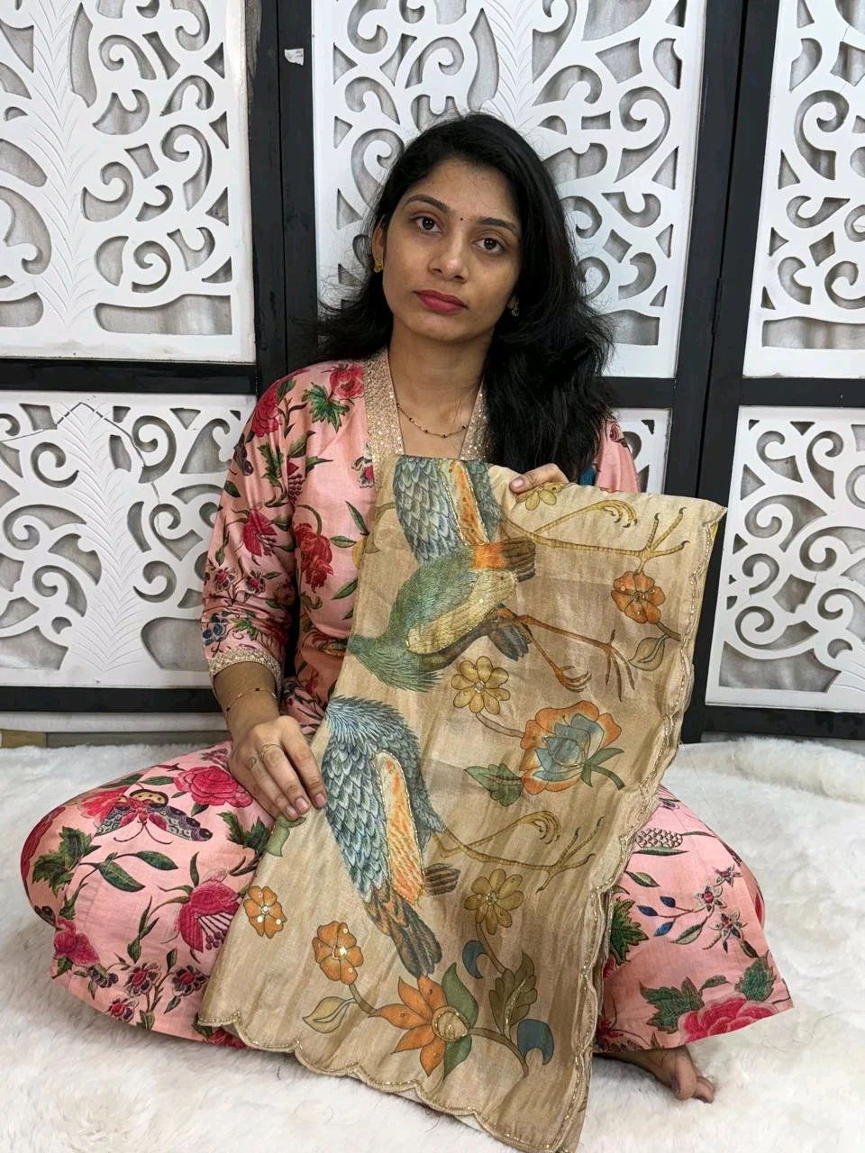 One Gram Tissue Statin Saree thumbnail 1