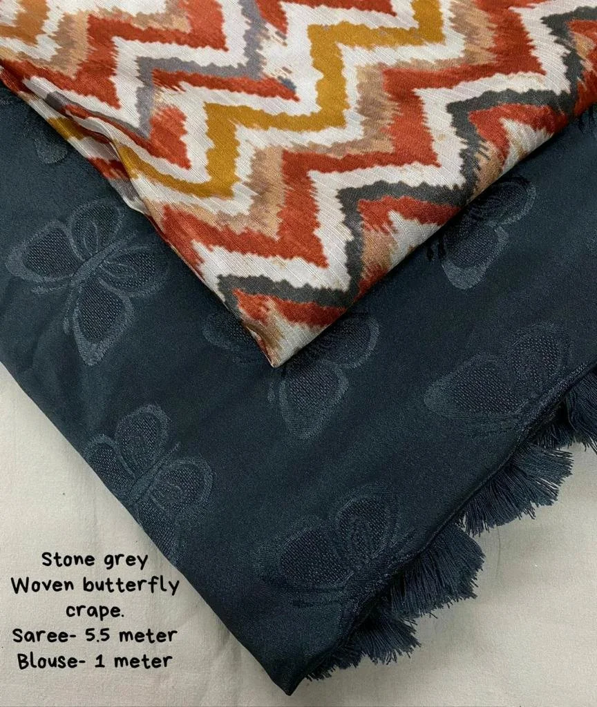 Bombay Crepe Sarees thumbnail 2