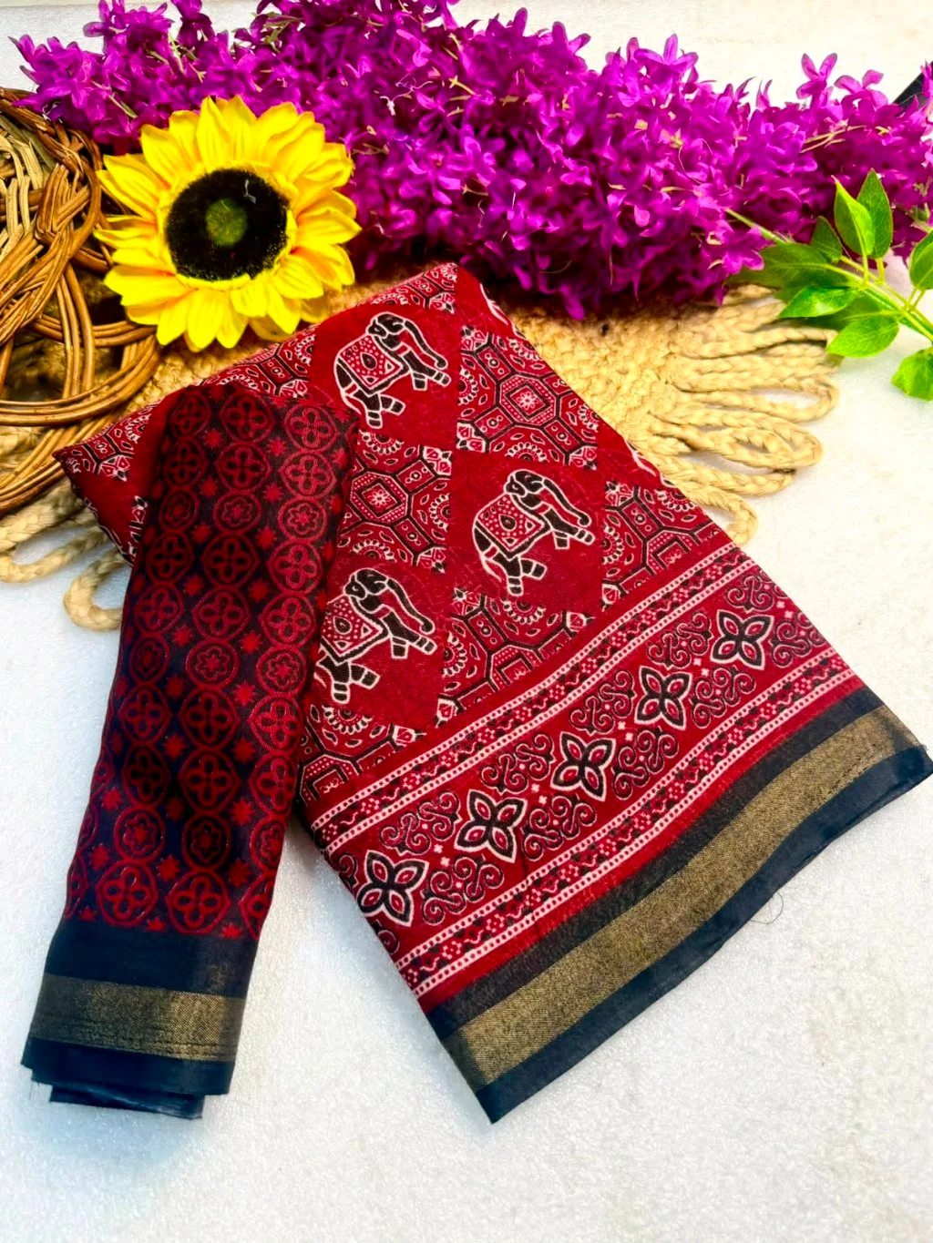 Soft Mul Mul Cotton Viscose Sarees 7
