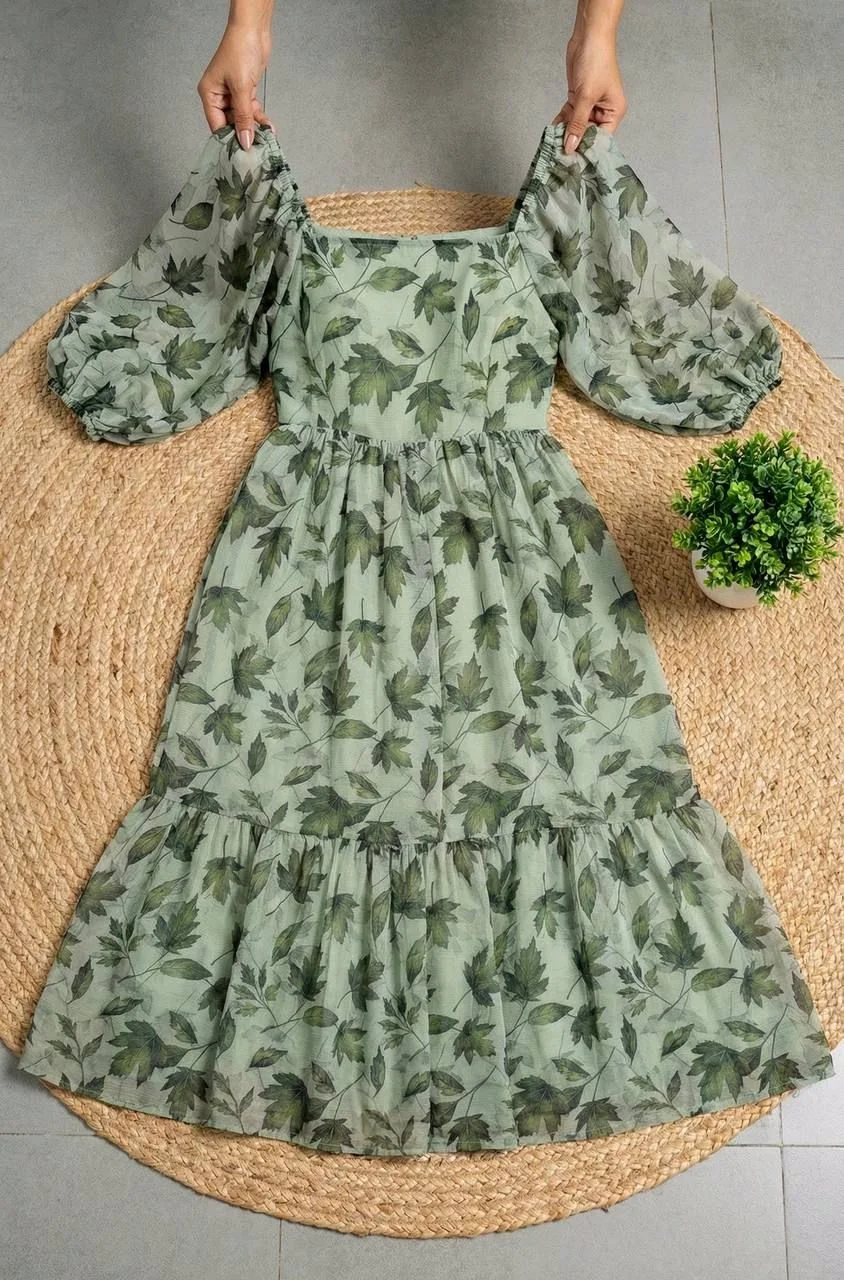 Floral Print Long Sleeve Maxi Dress 3