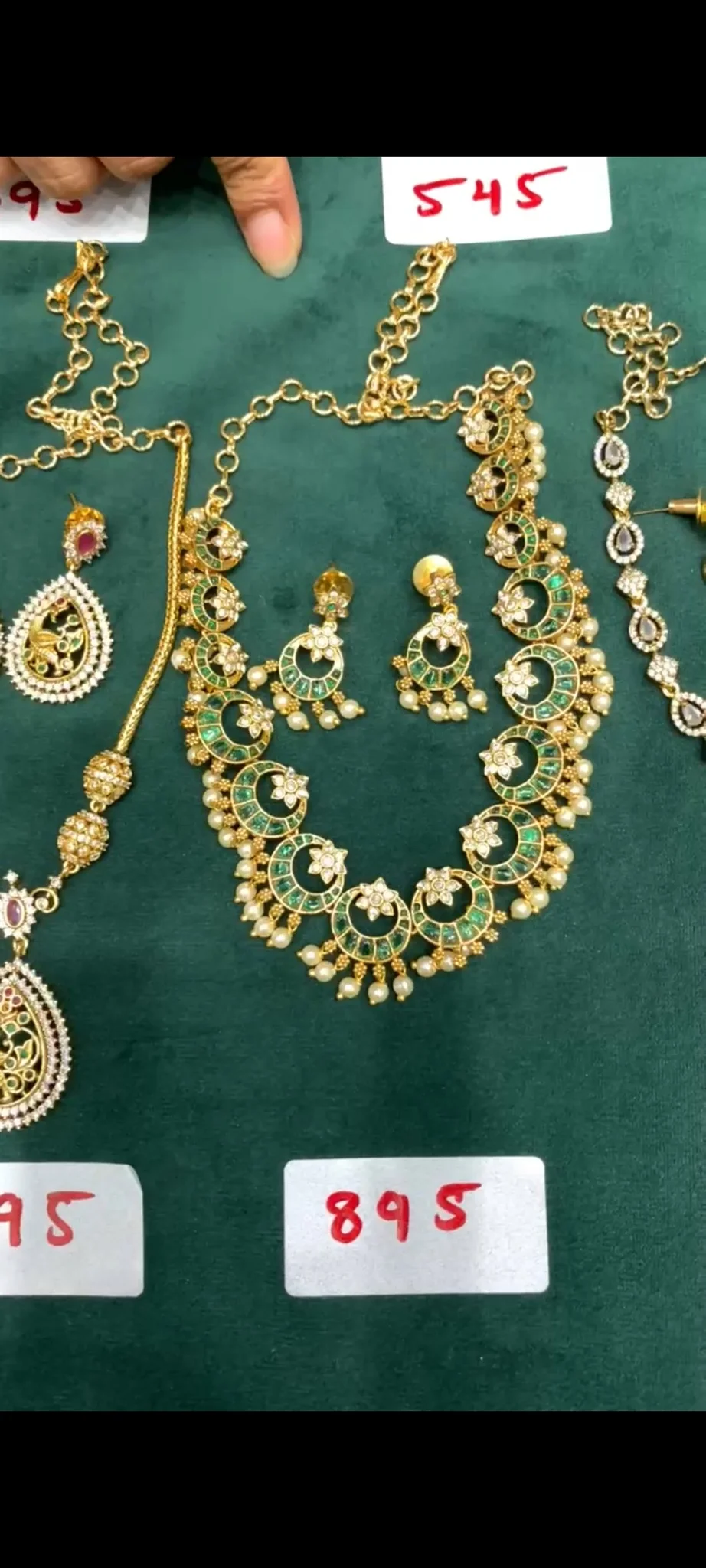 necklace with earrings