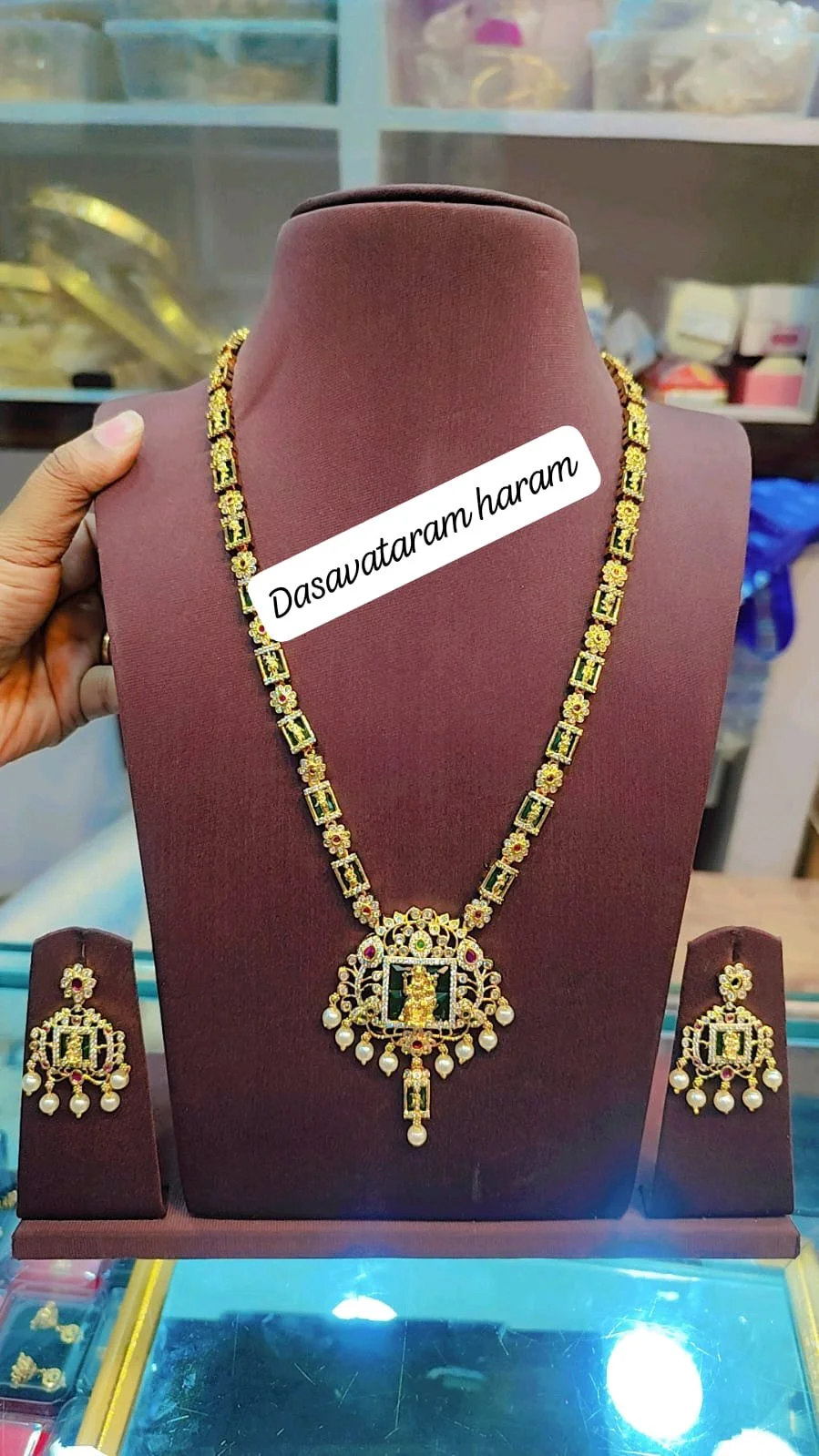 Dasavataram Haram Necklace Set
