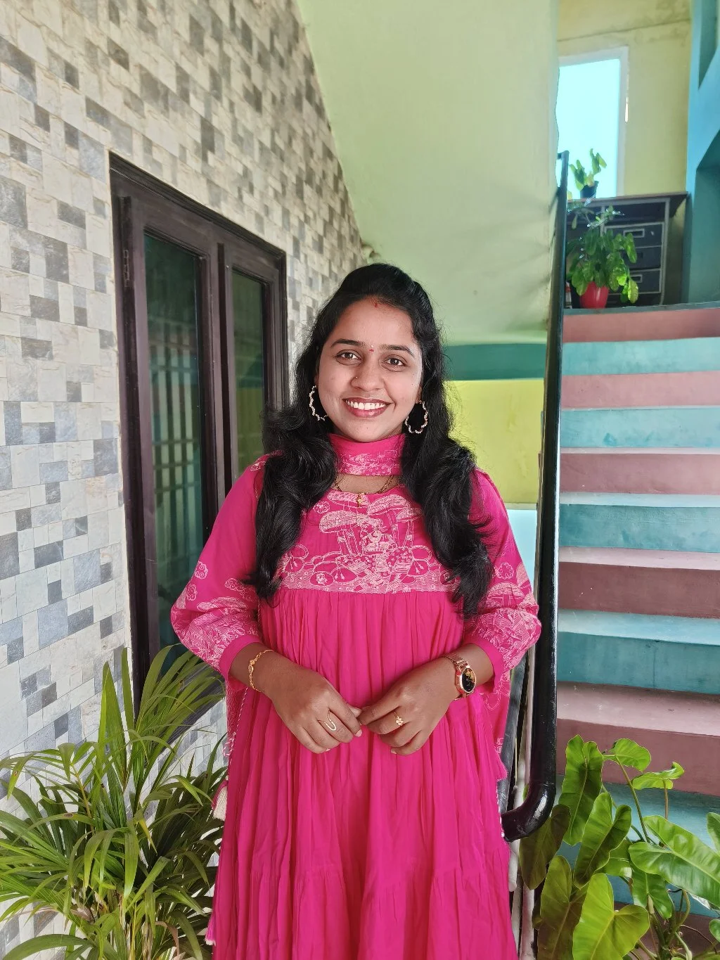 Pink Embroidered Anarkali Kurta Set 2