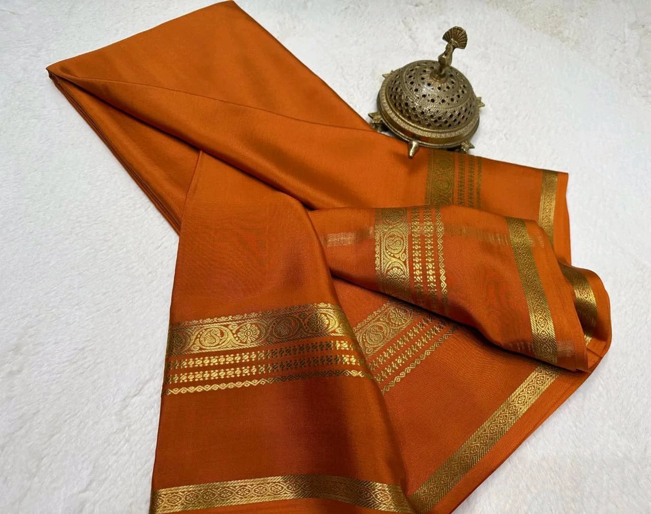 Mysore Silk Saree Collection with Gold Zari Border 4