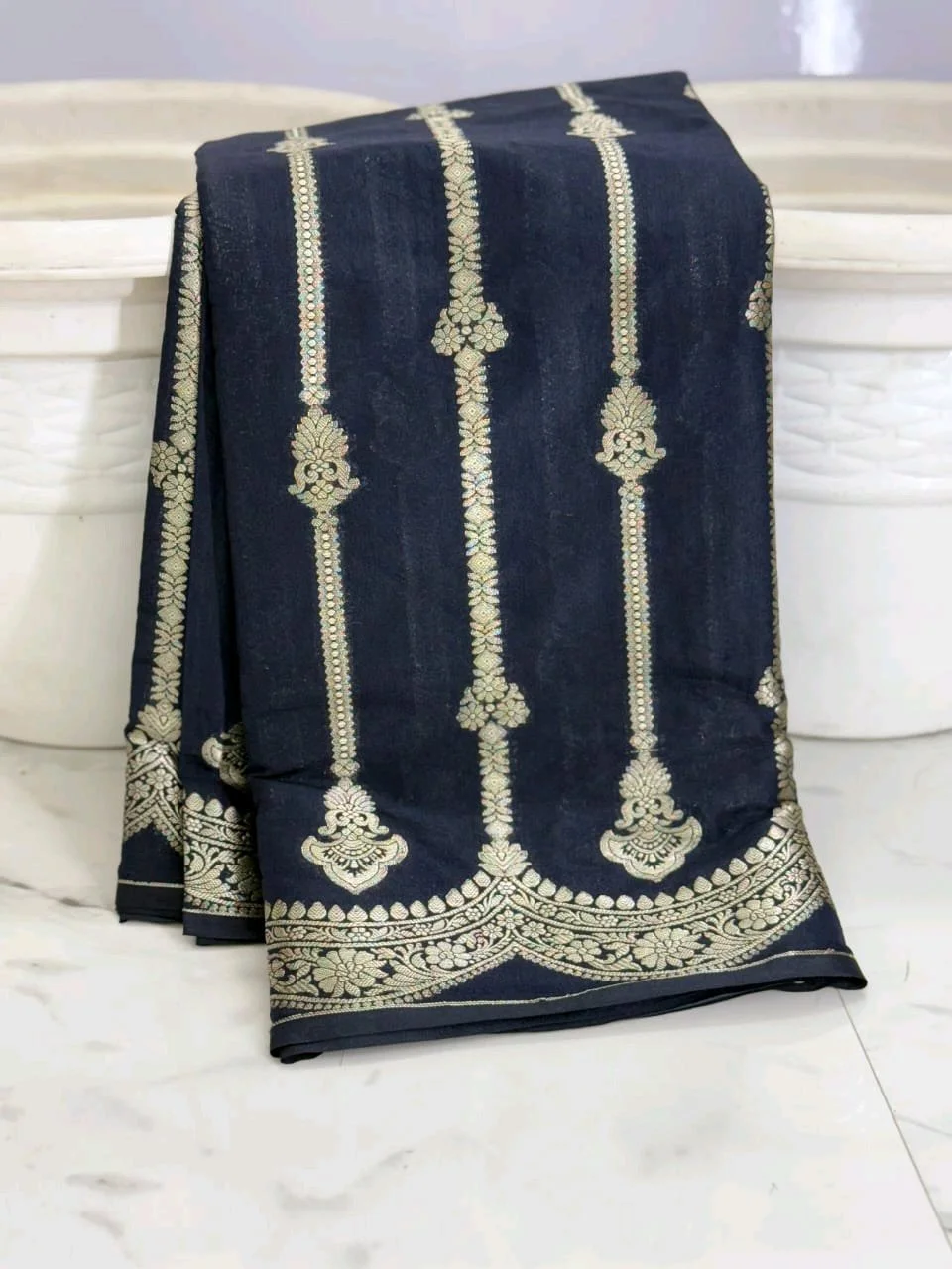 Premium Banarasi Semi Georgette Silk Saree 1