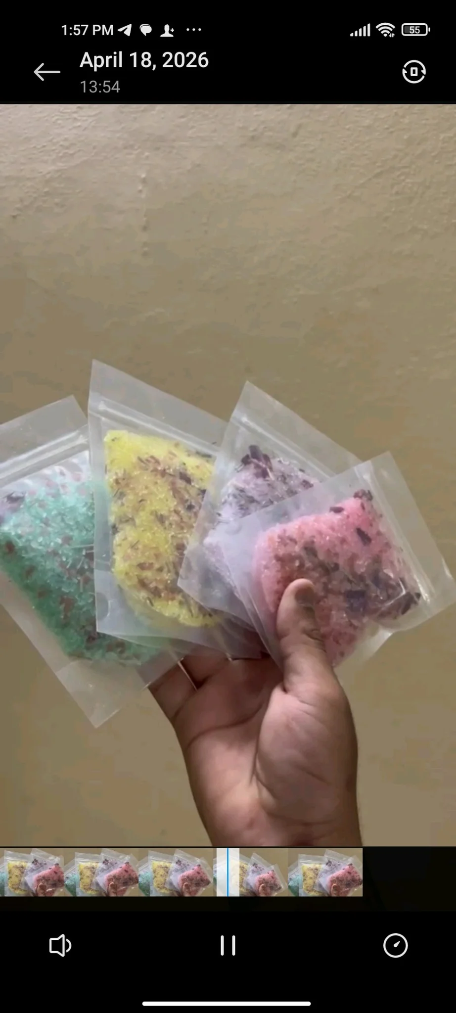 Scented Bath Salts with Dried Flowers