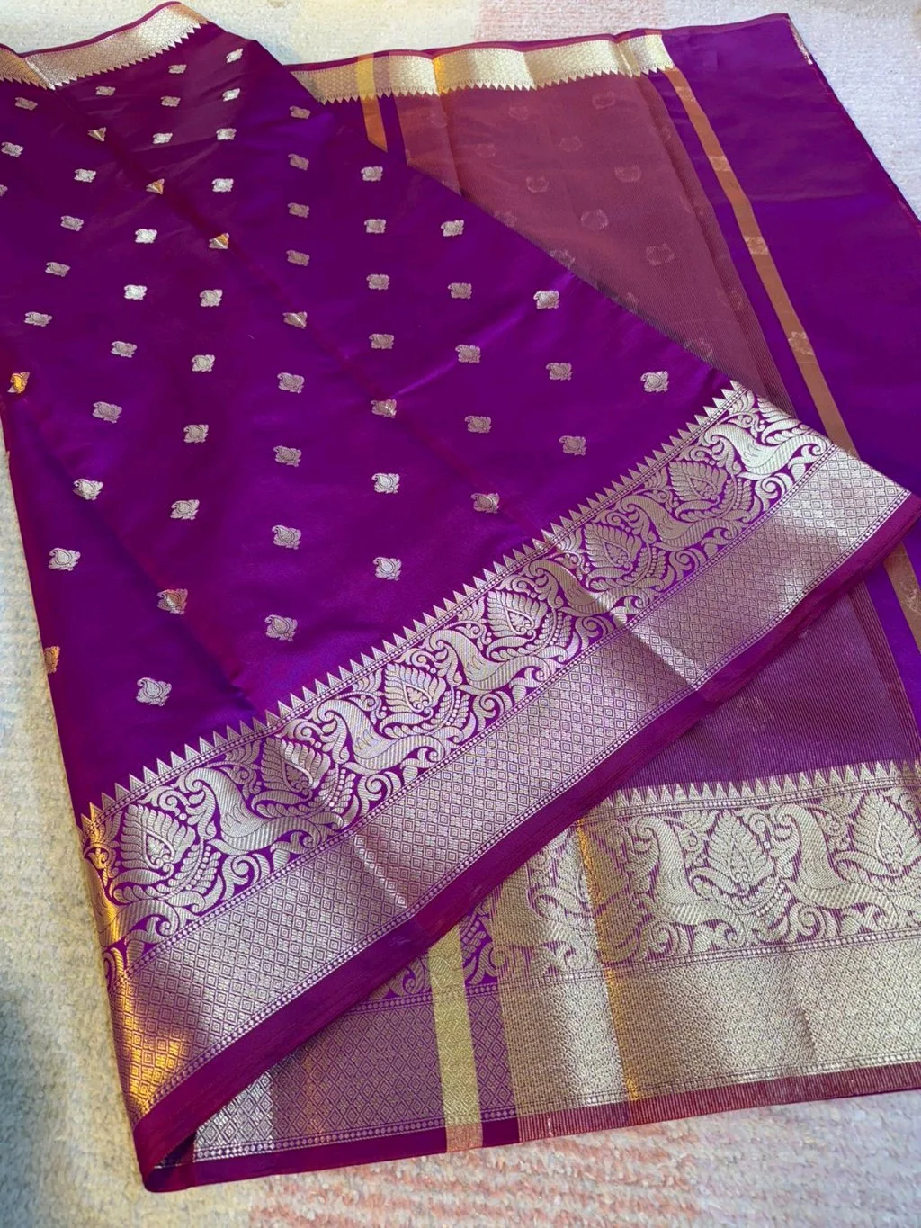 Semi Katan Soft Silk Banarasi Saree thumbnail 9
