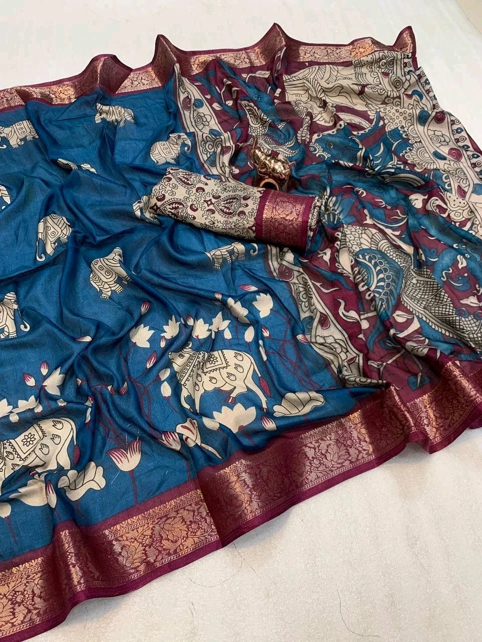 KALKALMKARI MUL MUL SAREES thumbnail 4