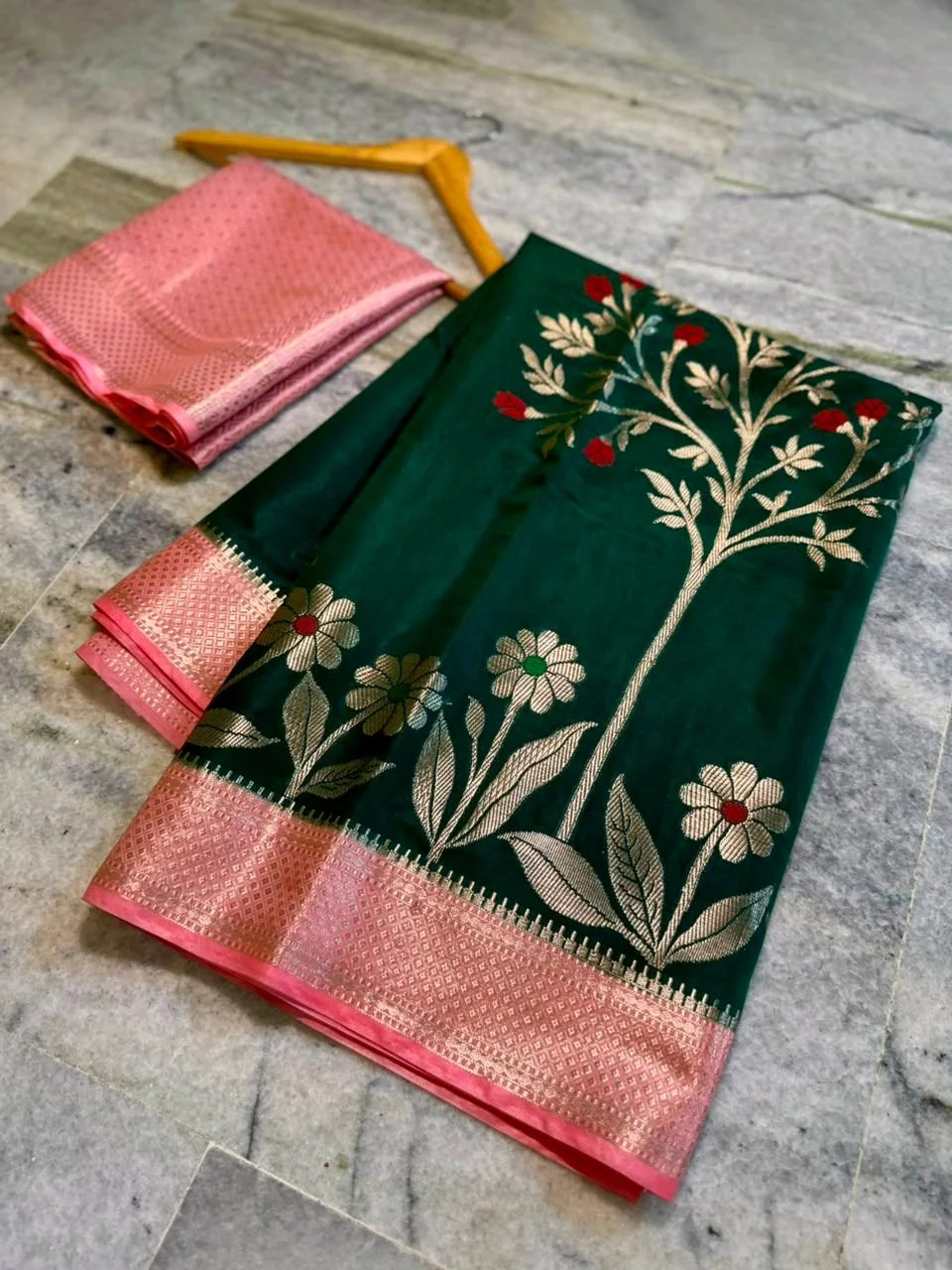 Banarasi Katan Silk Blend Saree 6