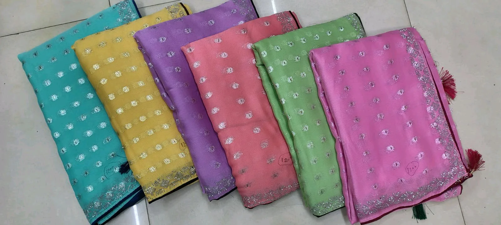 Space Silk Sarees With Stone Work 2