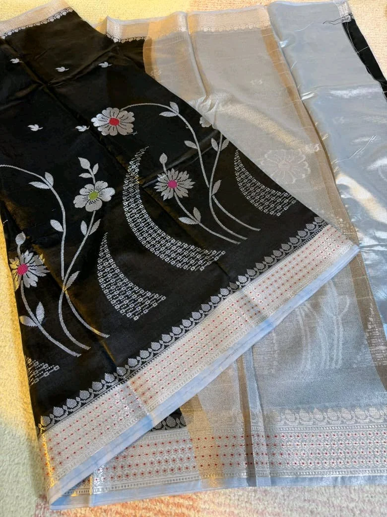 Katan Raw Mango Banarasi Sarees thumbnail 1