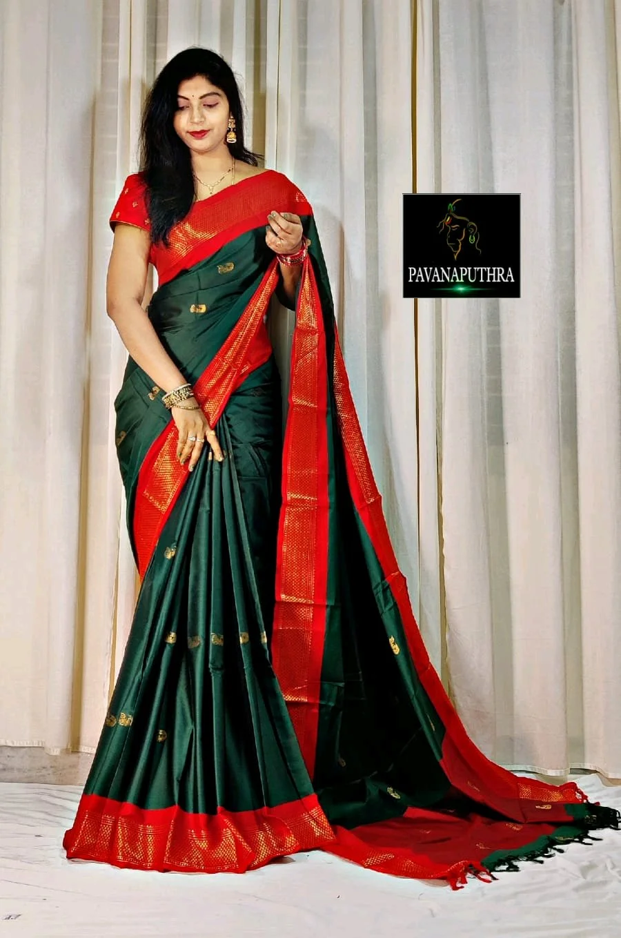 Cotton Silk Gold Boarder Saree 10