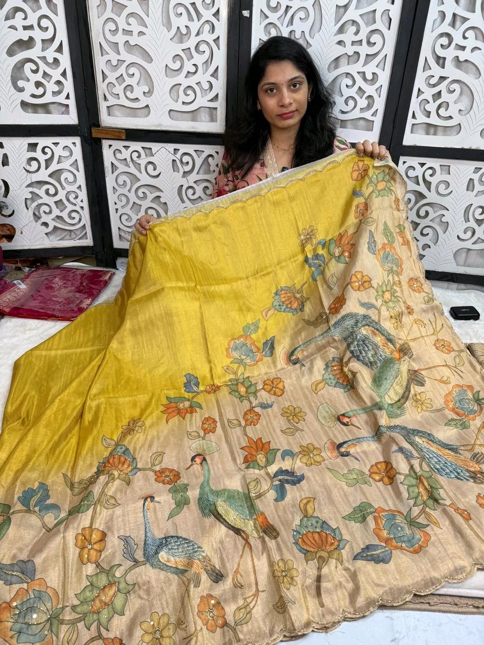 One Gram Tissue Statin Saree thumbnail 2