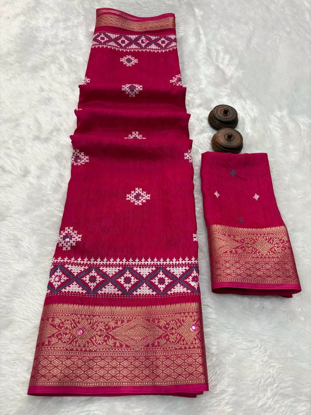 Pure Soft Dola Silk Saree thumbnail 6