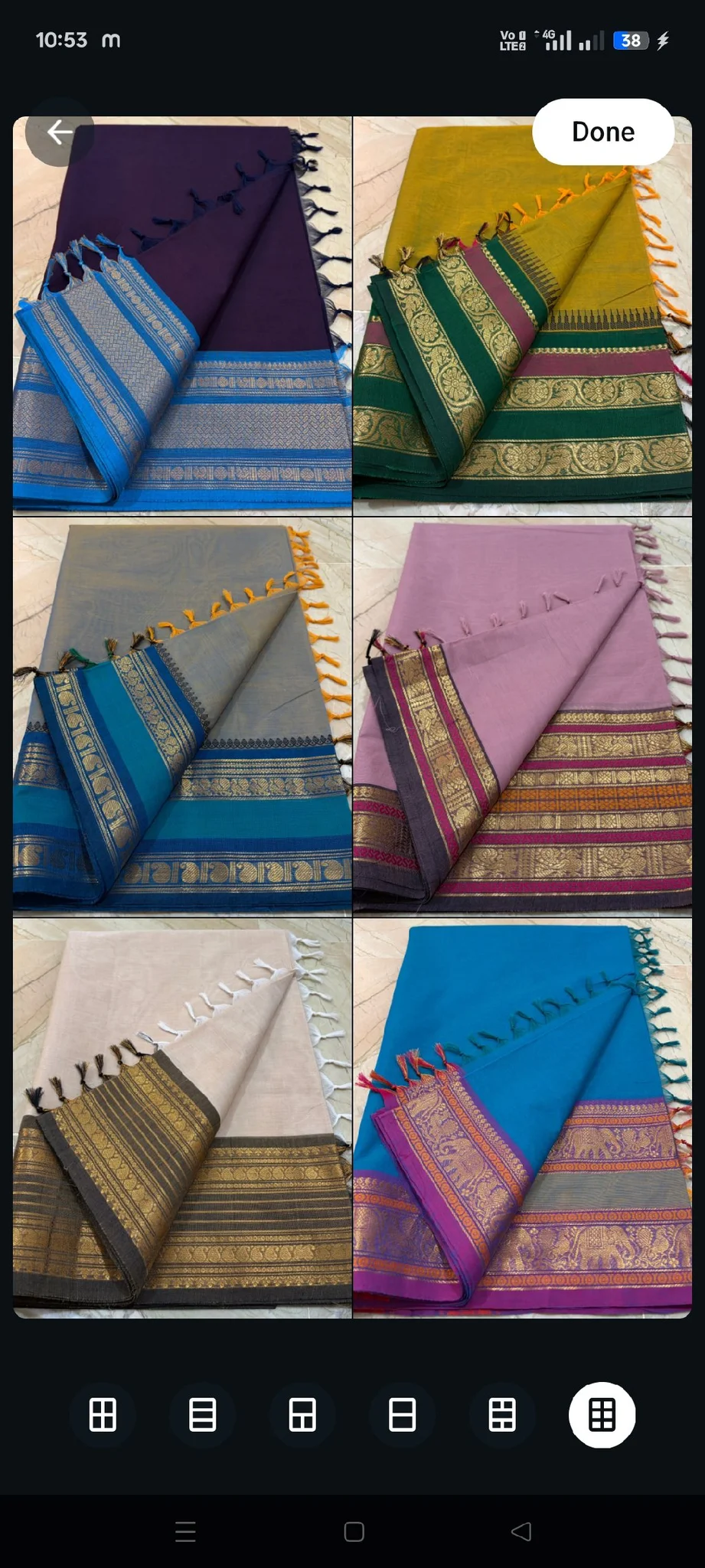 Handloom Cotton Saree with Zari Border thumbnail 3