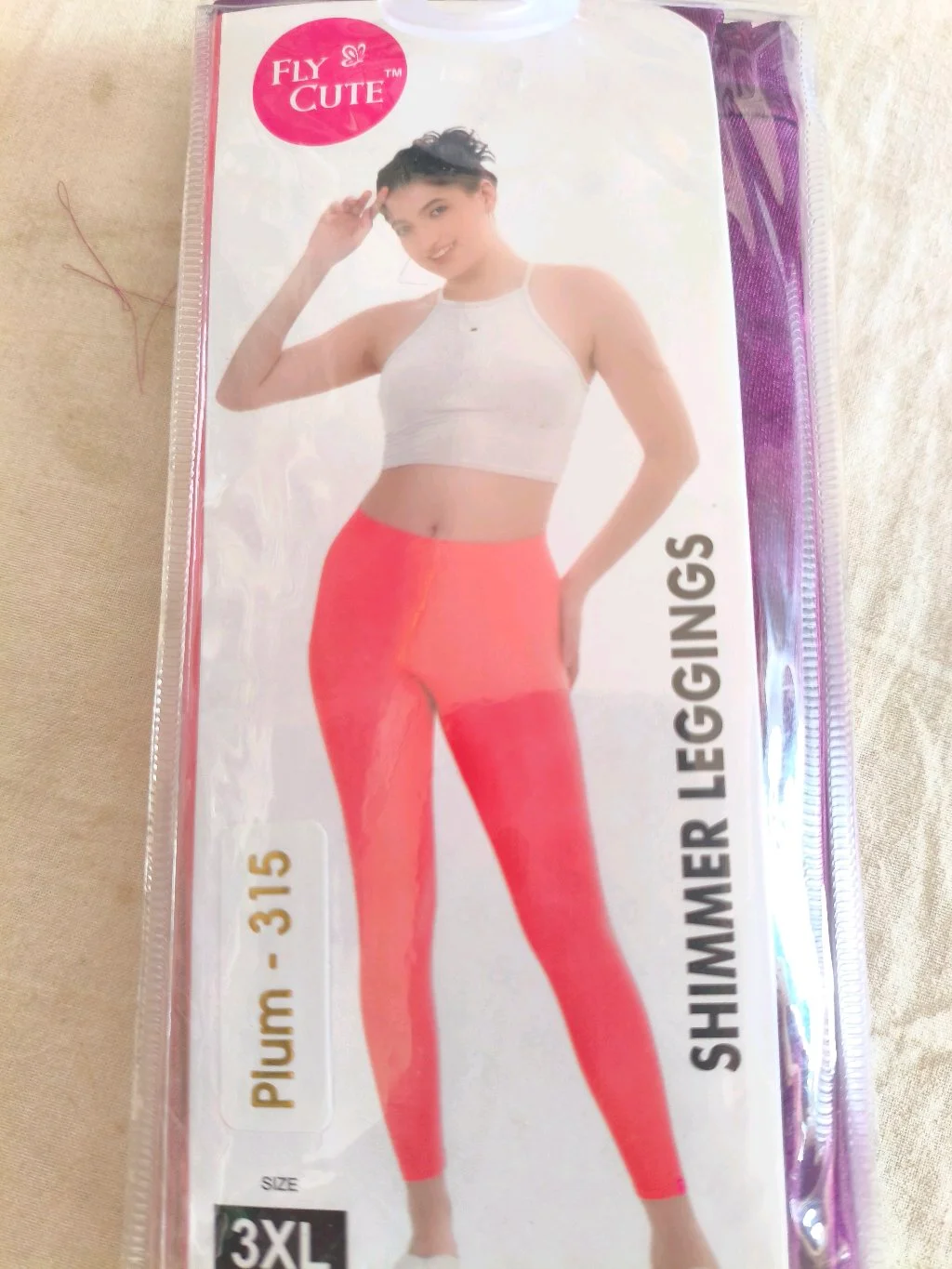 Fly Cute Plum Shimmer Leggings