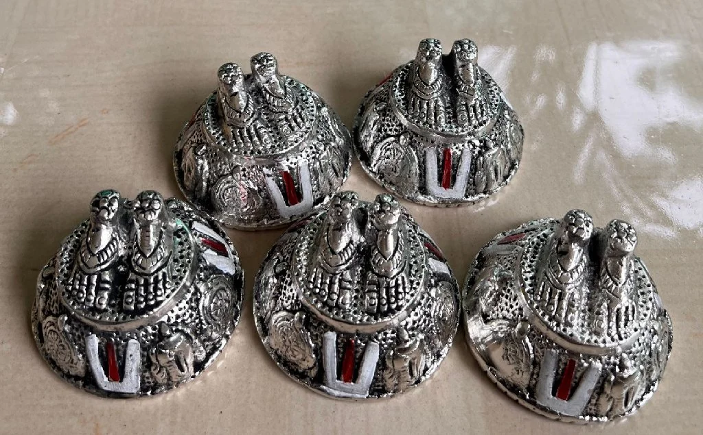 Silver Plated Tirupati Balaji Tilak Decorative Idols