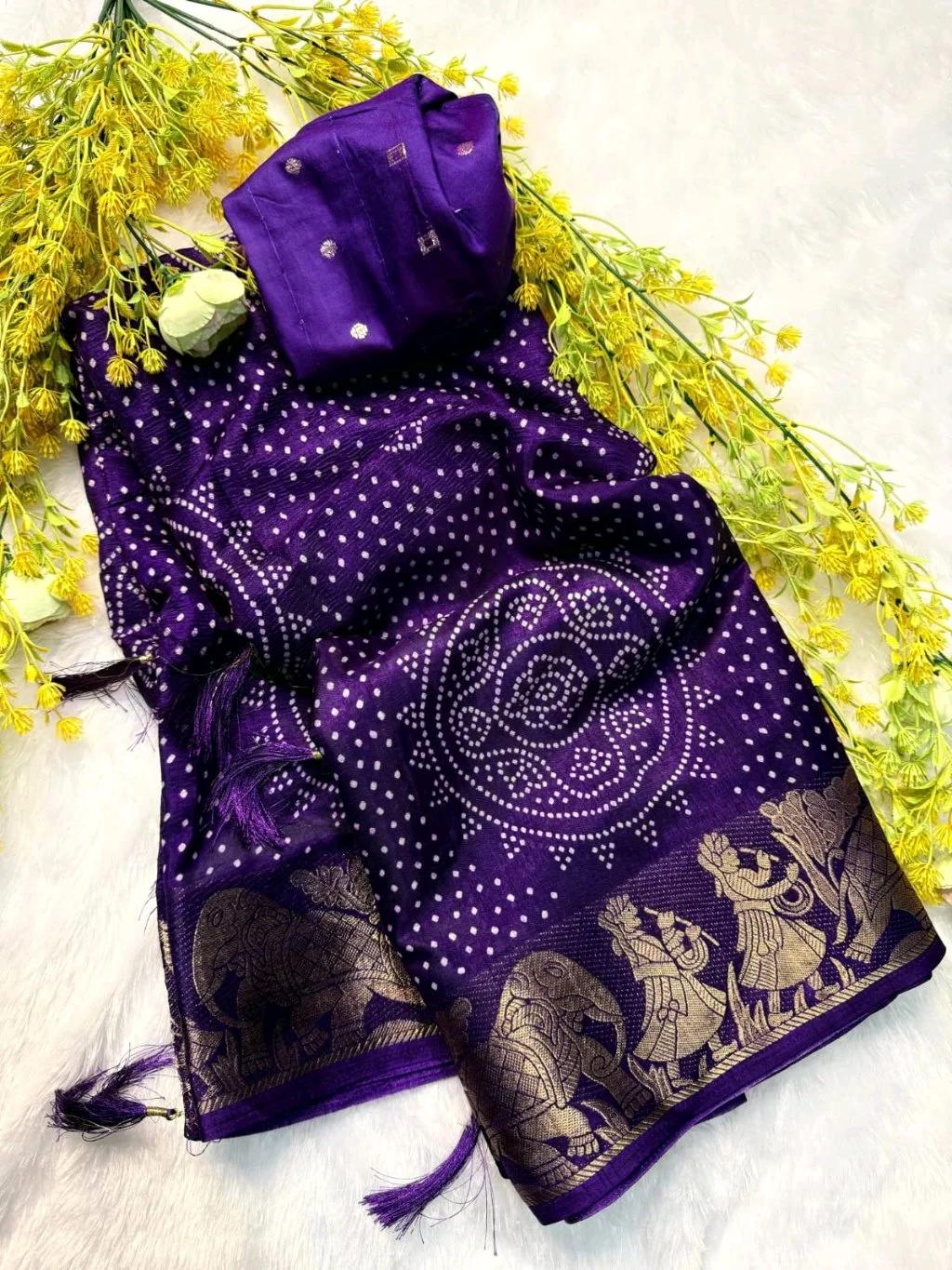 NEW DOLA CREPE CRUSHED SAREE 2