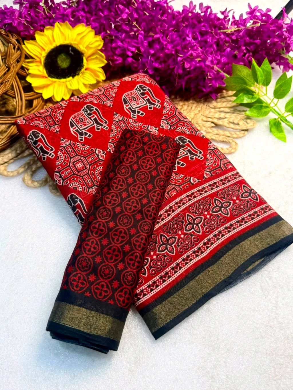 Soft Mul Mul Cotton Viscose Sarees 8