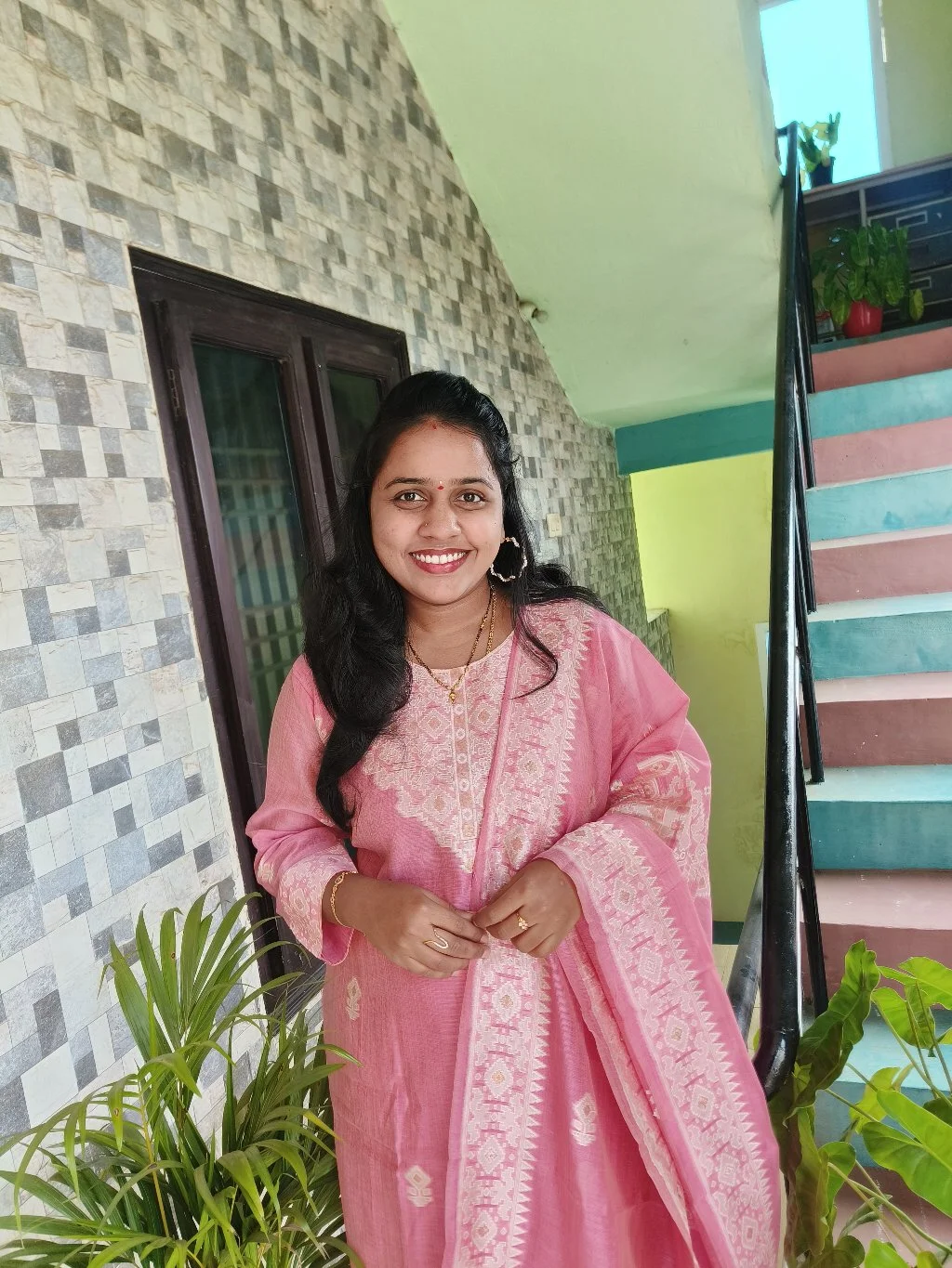 Pink Embroidered Kurta Set with Dupatta 2